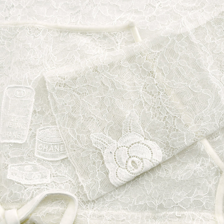Top Quality Chanel Lace Long Sleeve Tops White 04A #38