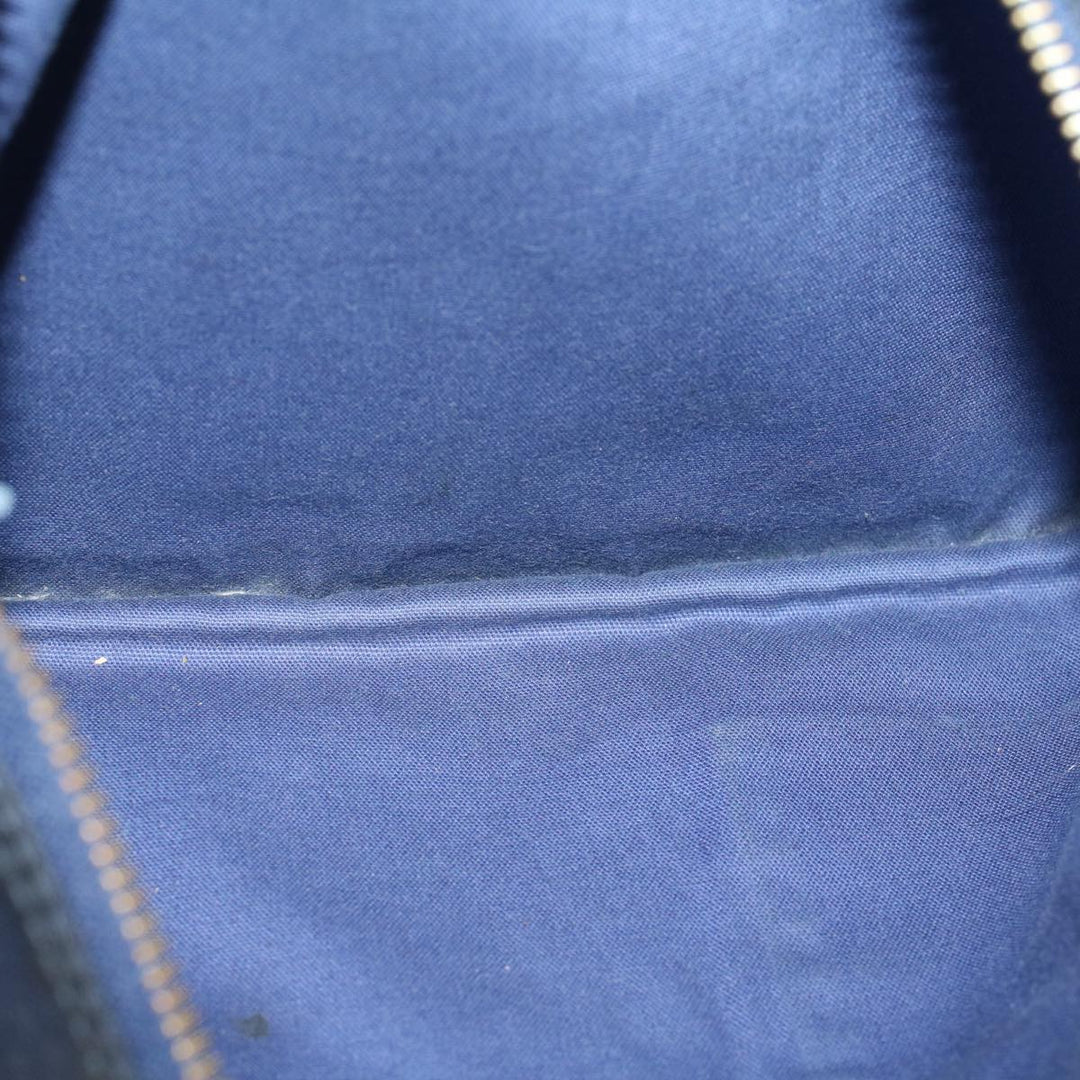 Burberry Black label Clutch Bag Nylon Leather Navy Auth 58127