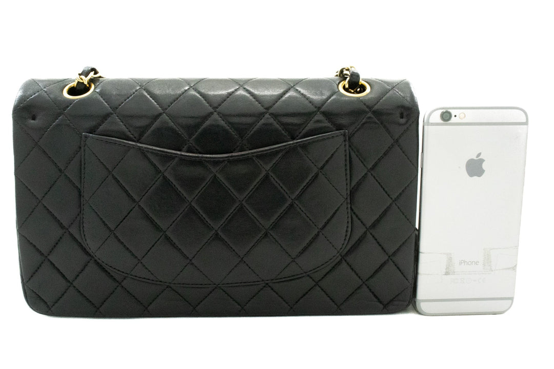 Top Quality Chanel Classic Double New Medium Chain Shoulder Bag Black Lamb