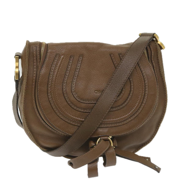 Chloe Mercy Shoulder Bag Leather Brown 58160