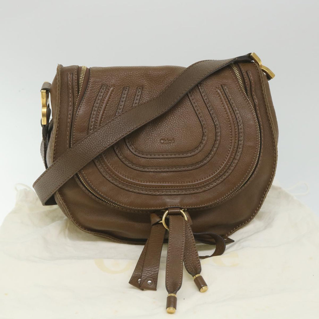 Chloe Mercy Shoulder Bag Leather Brown 58160