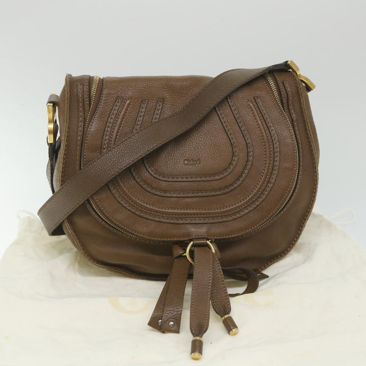 Chloe Mercy Shoulder Bag Leather Brown 58160
