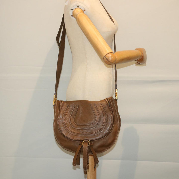 Chloe Mercy Shoulder Bag Leather Brown 58160