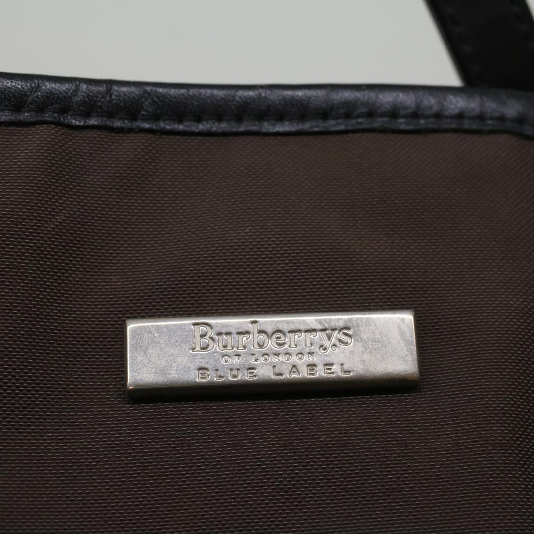 BURBERRYSs Blue Label Tote Bag Nylon Brown Auth 58200