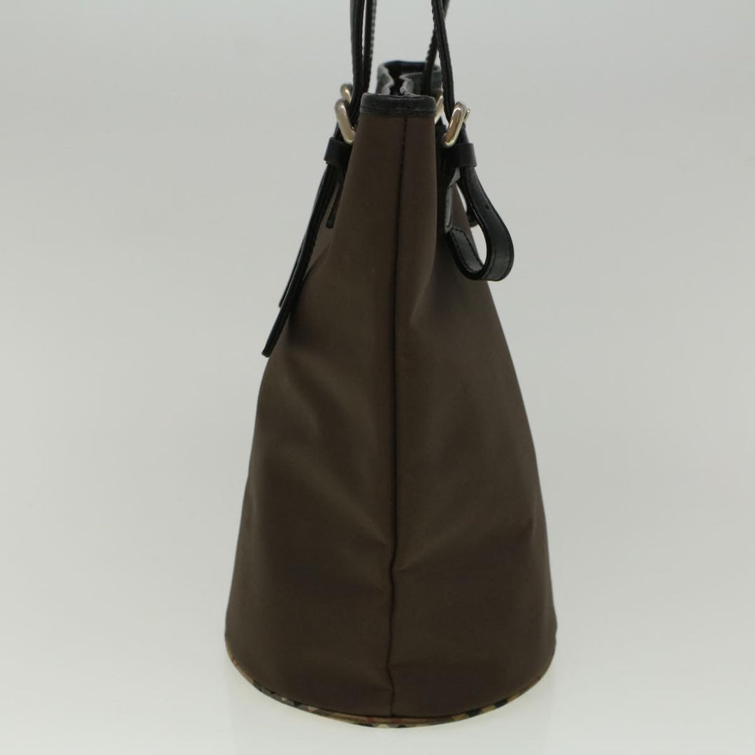 BURBERRYSs Blue Label Tote Bag Nylon Brown Auth 58200