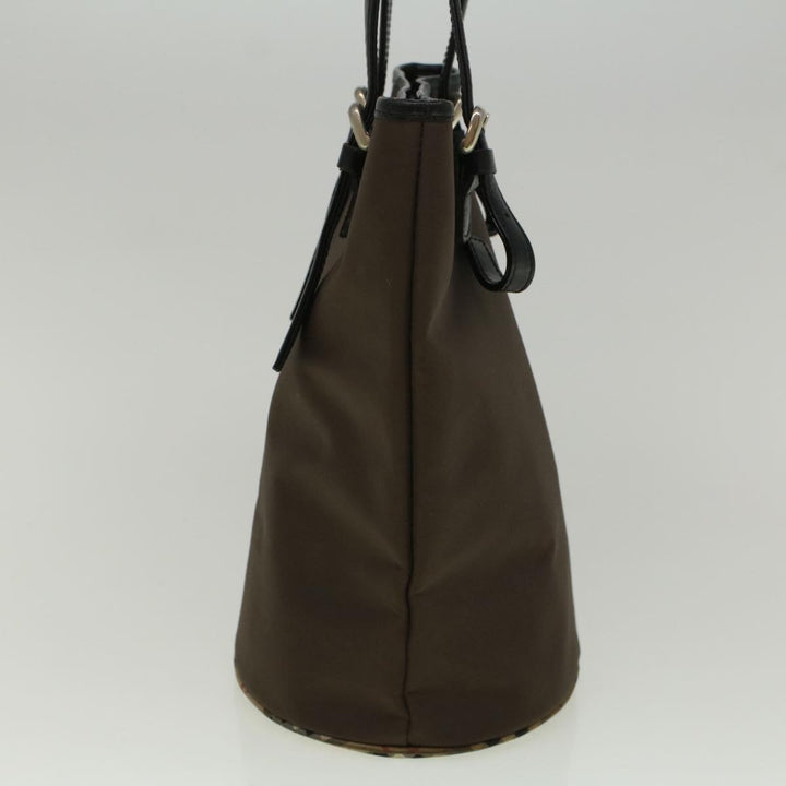 BURBERRYSs Blue Label Tote Bag Nylon Brown Auth 58200