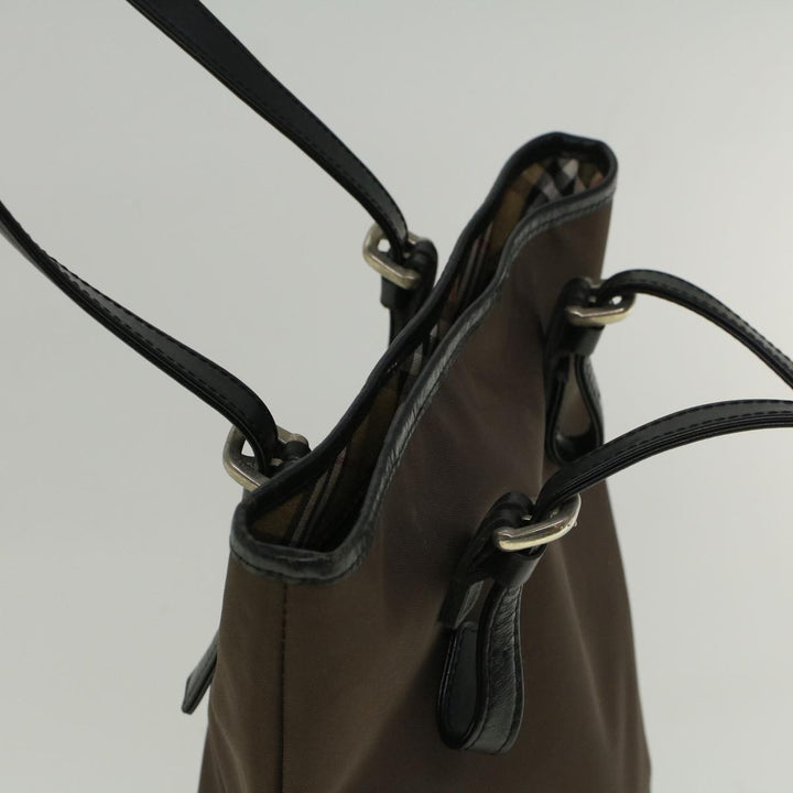 BURBERRYSs Blue Label Tote Bag Nylon Brown Auth 58200