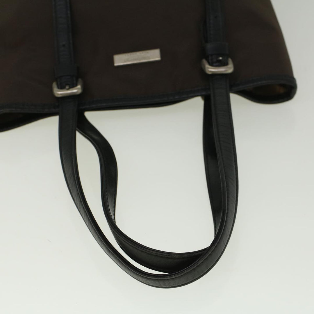 BURBERRYSs Blue Label Tote Bag Nylon Brown Auth 58200