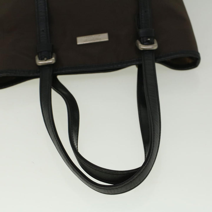 BURBERRYSs Blue Label Tote Bag Nylon Brown Auth 58200