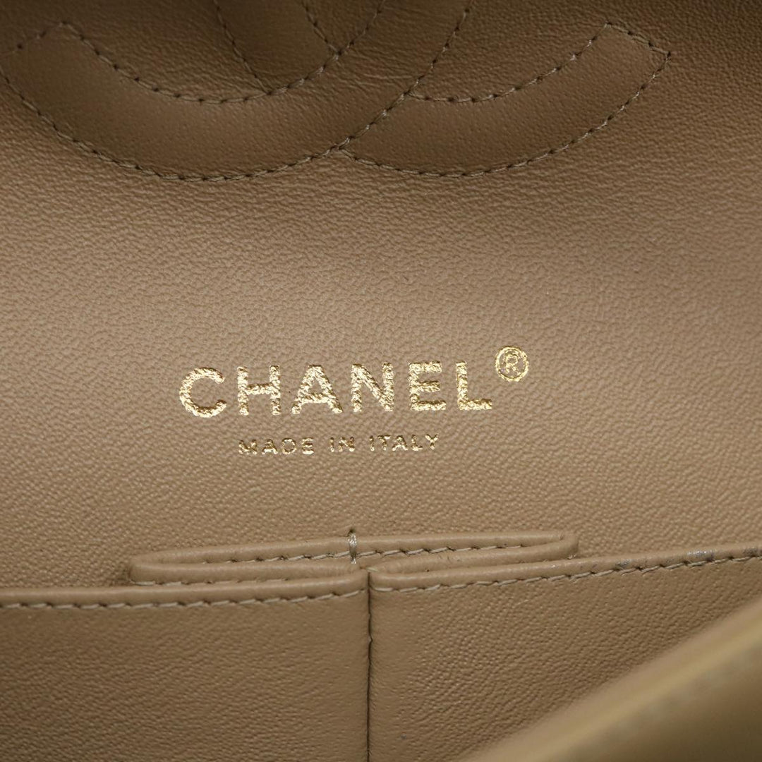 Chanel Quilted Matelasse Chain Shoulder Bag Canvas Red Beige CC Auth 58343S