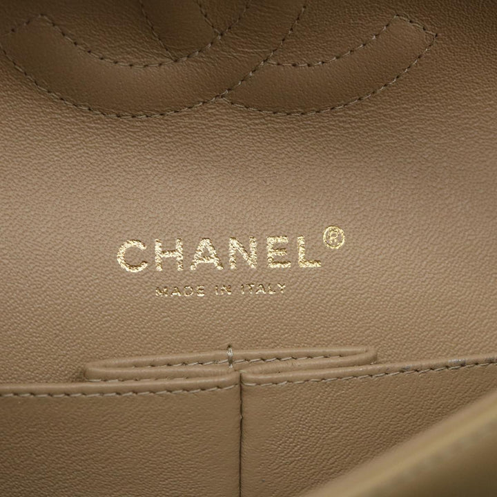Chanel Quilted Matelasse Chain Shoulder Bag Canvas Red Beige CC Auth 58343S