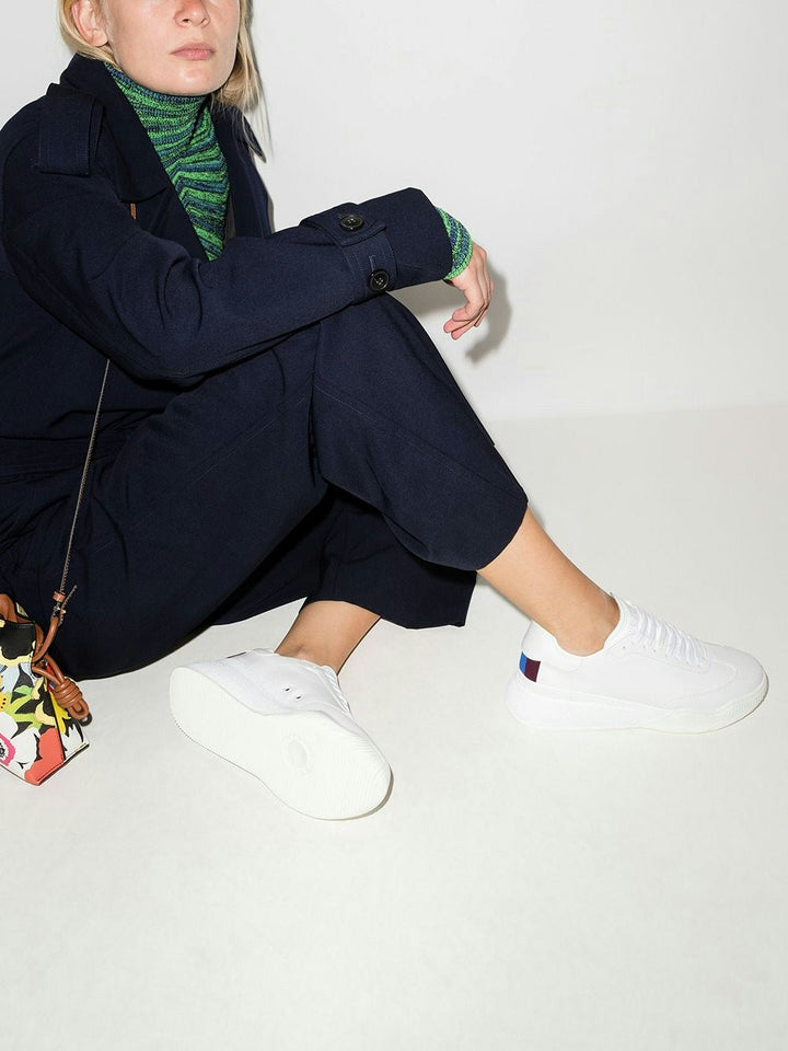 LOOP FAUX-LEATHER SNEAKERS