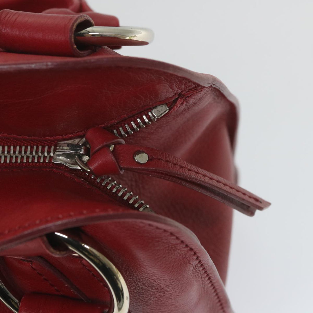 Celine Shoulder Bag Leather Red  58409