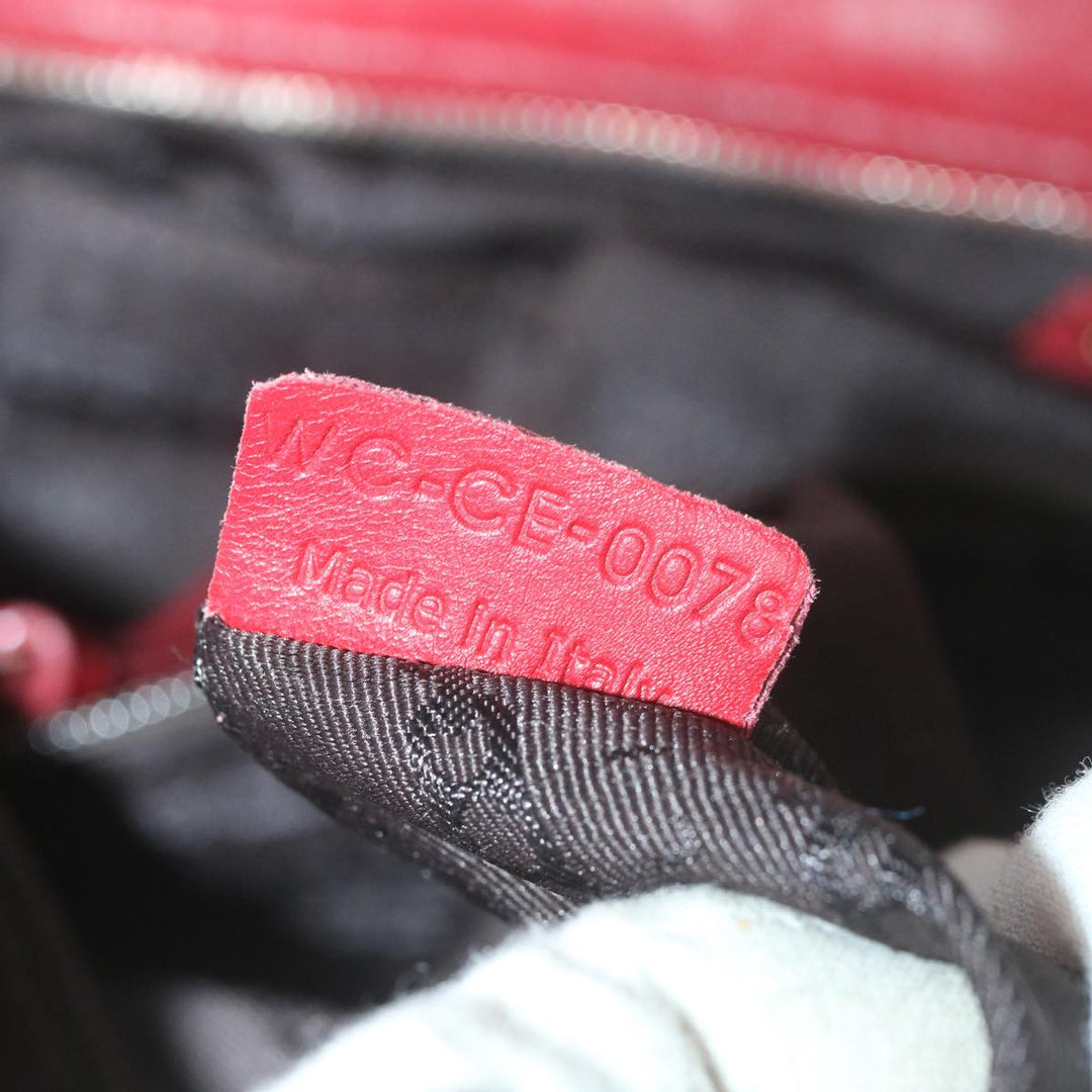 Celine Shoulder Bag Leather Red  58409