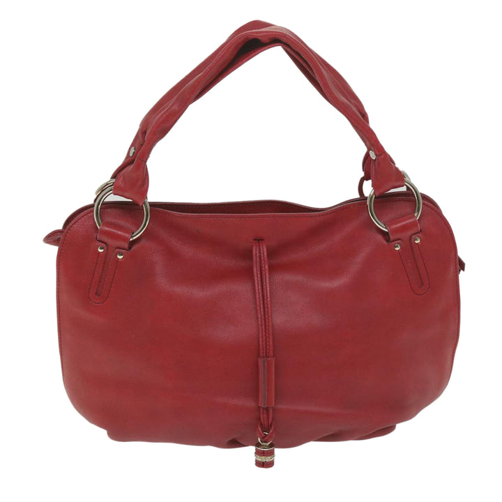 Celine Shoulder Bag Leather Red  58409