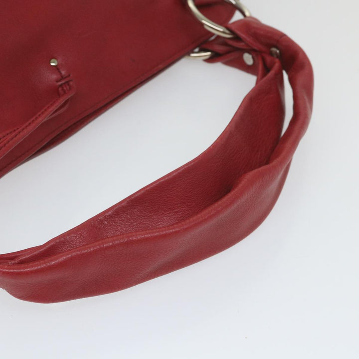 Celine Shoulder Bag Leather Red  58409