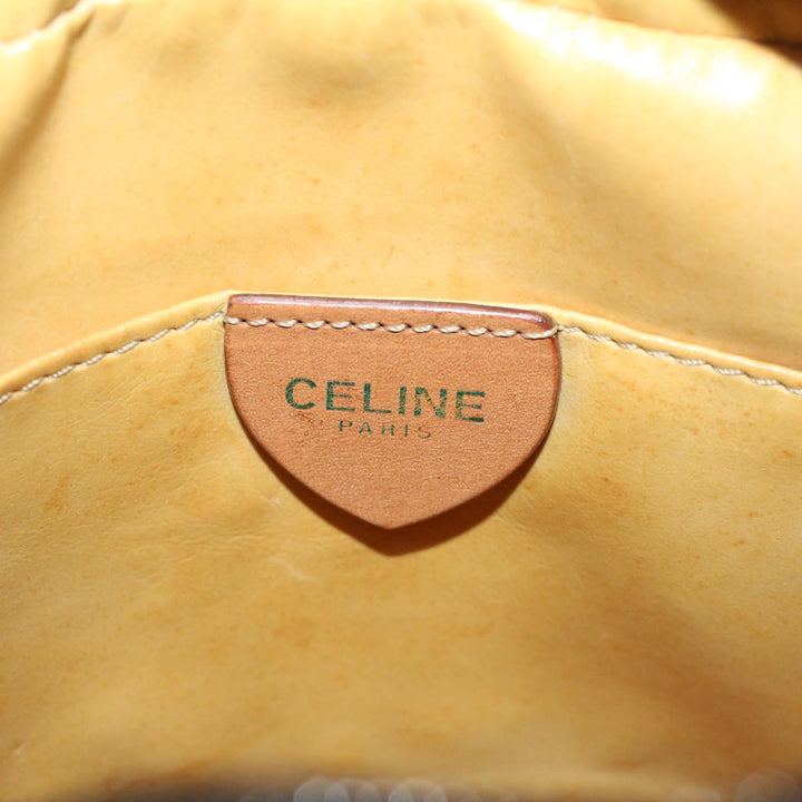 Celine Macadam Canvas Shoulder Bag PVC Leather Brown  58514
