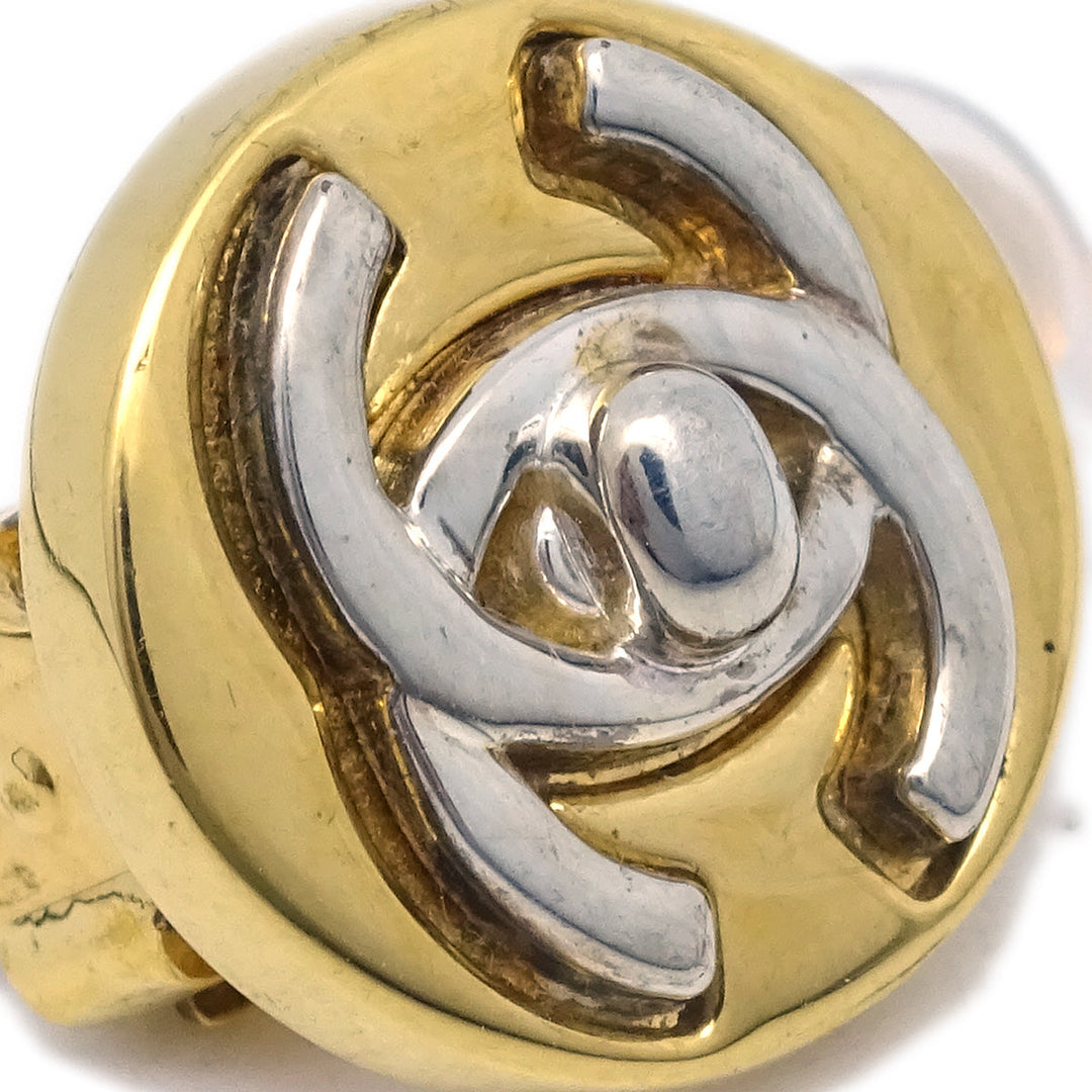 Top Quality Chanel Turnlock Earrings Clip-On Gold 97A