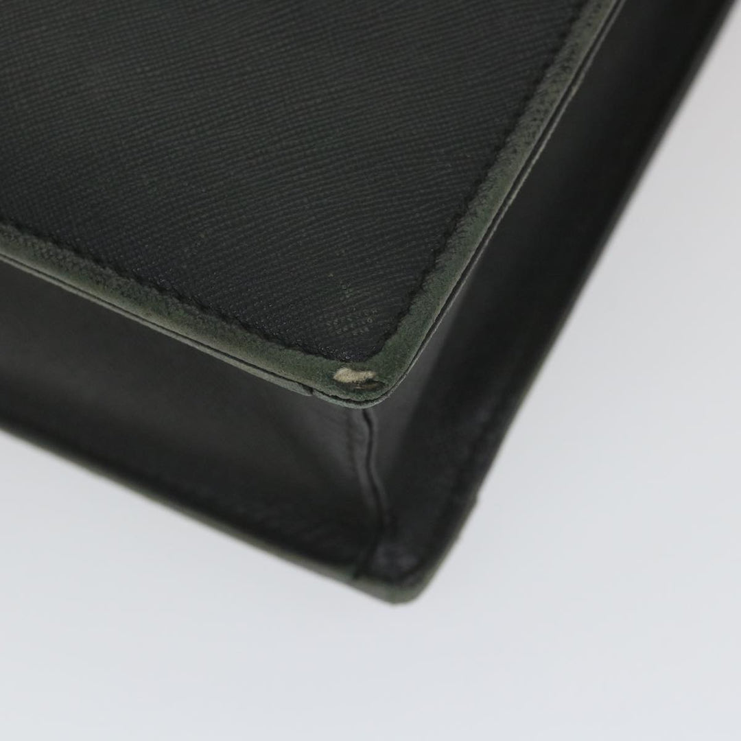 BURBERRY Briefcase Leather Black Auth 58915