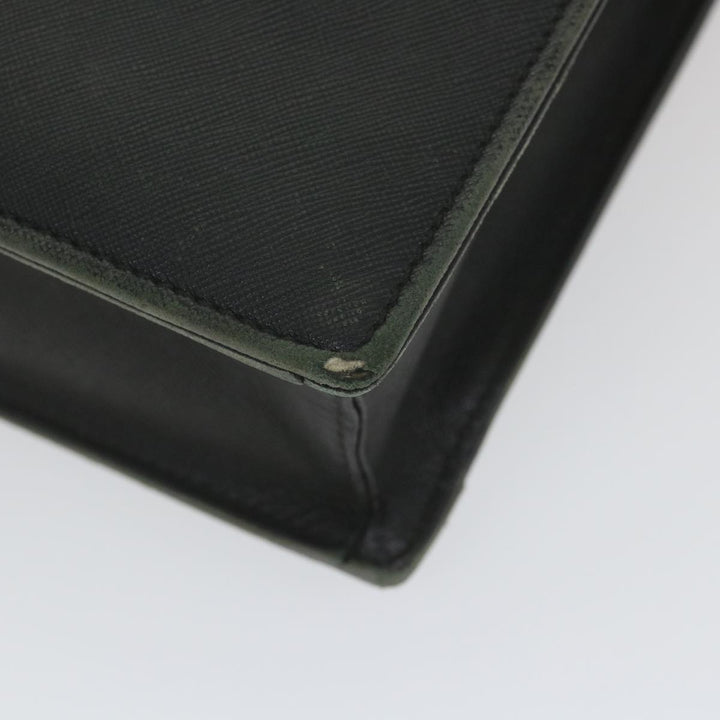 BURBERRY Briefcase Leather Black Auth 58915