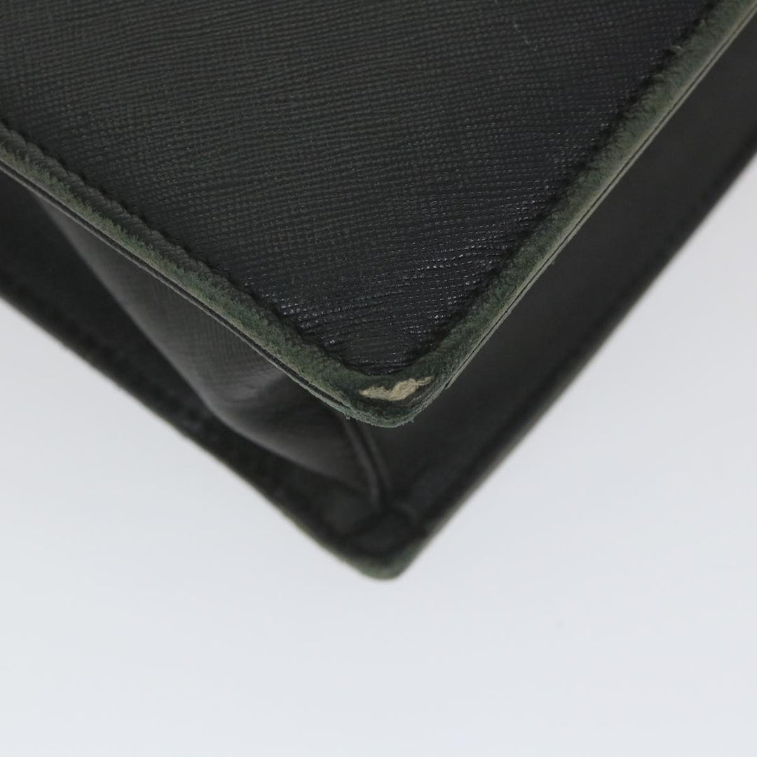 BURBERRY Briefcase Leather Black Auth 58915