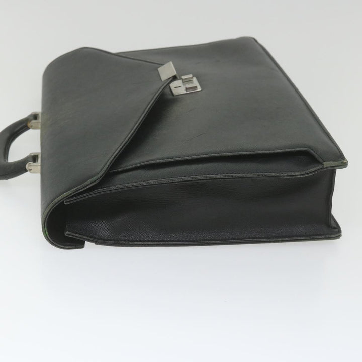 BURBERRY Briefcase Leather Black Auth 58915