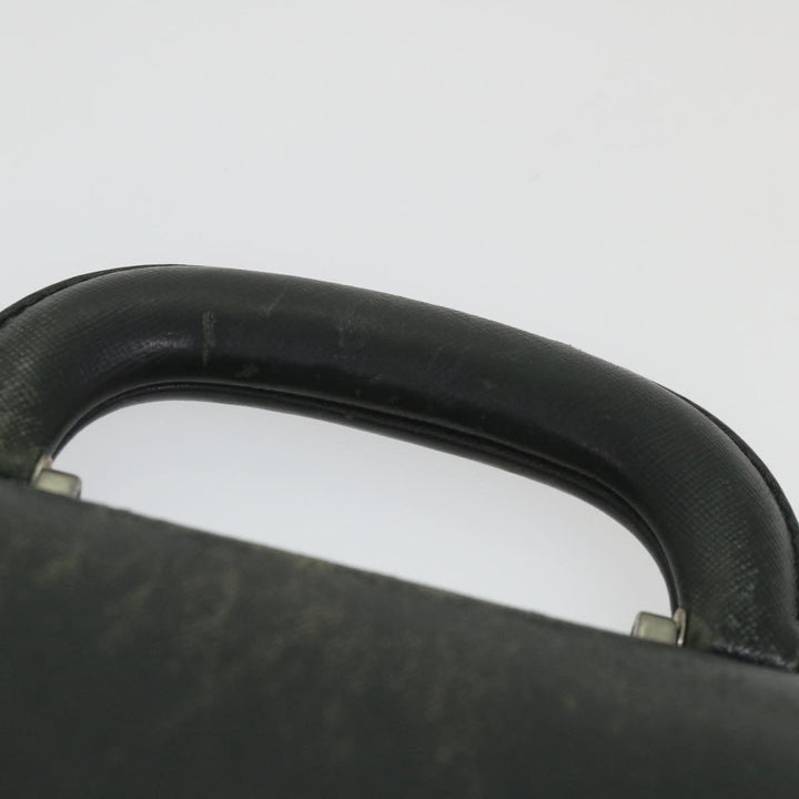 BURBERRY Briefcase Leather Black Auth 58915