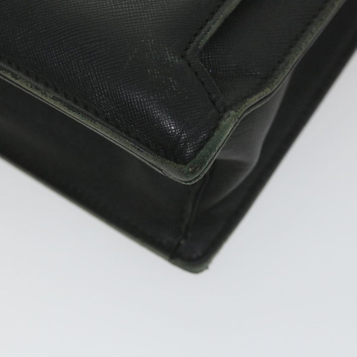 BURBERRY Briefcase Leather Black Auth 58915