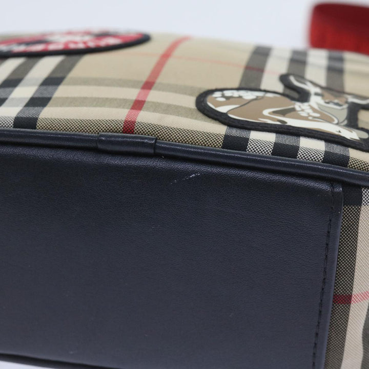 Top Quality Burberry Nova Check Shoulder Bag Nylon Canvas Beige Auth 58996A