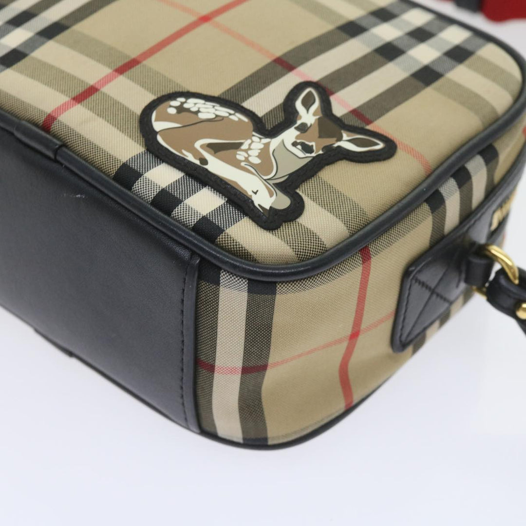 Top Quality Burberry Nova Check Shoulder Bag Nylon Canvas Beige Auth 58996A