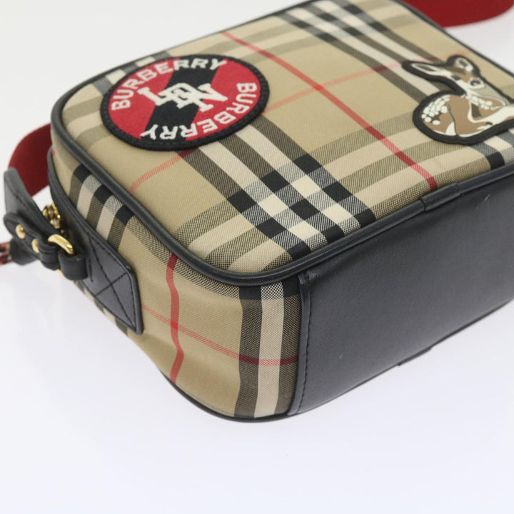 Top Quality Burberry Nova Check Shoulder Bag Nylon Canvas Beige Auth 58996A