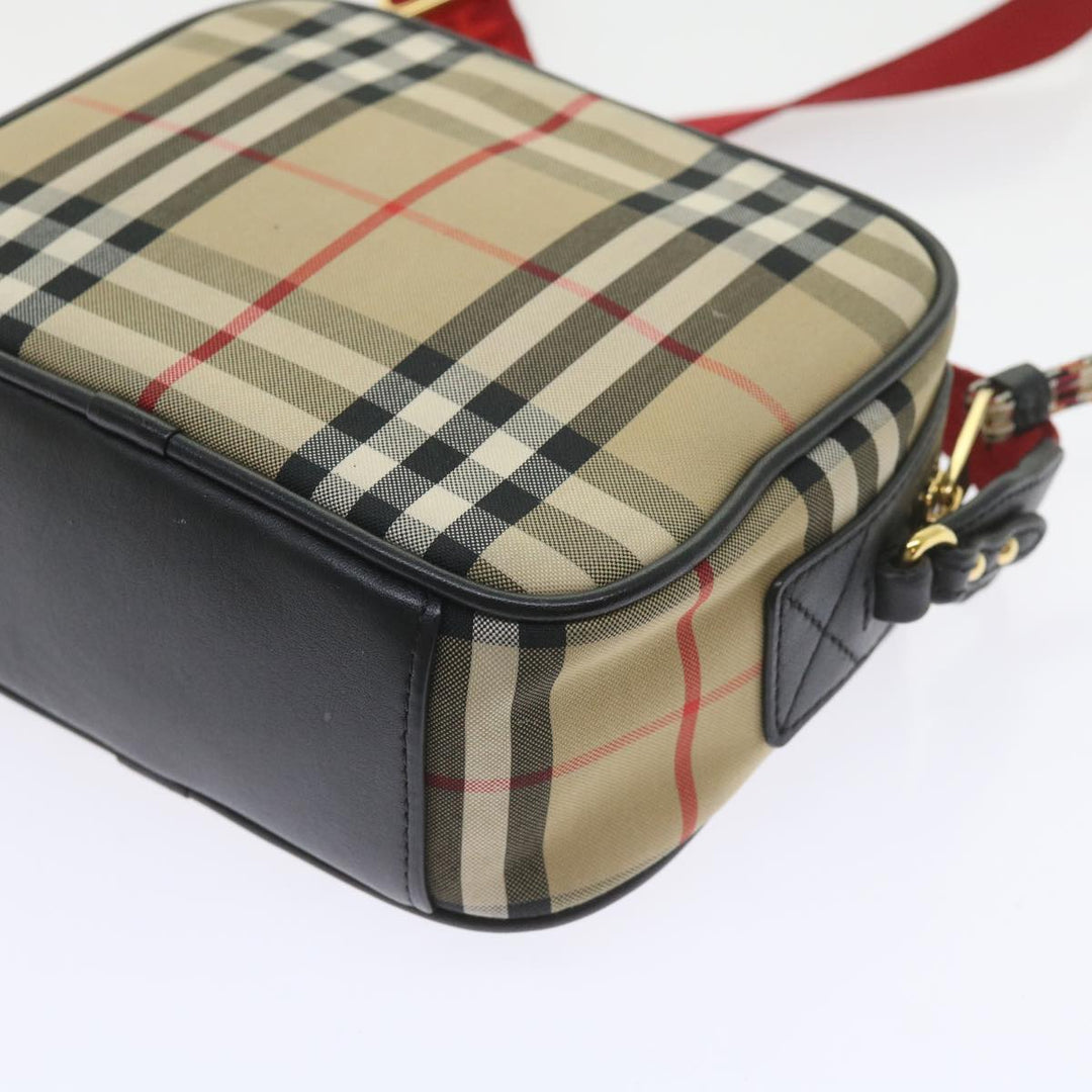 Top Quality Burberry Nova Check Shoulder Bag Nylon Canvas Beige Auth 58996A