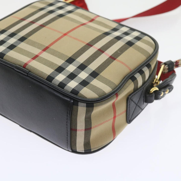 Top Quality Burberry Nova Check Shoulder Bag Nylon Canvas Beige Auth 58996A