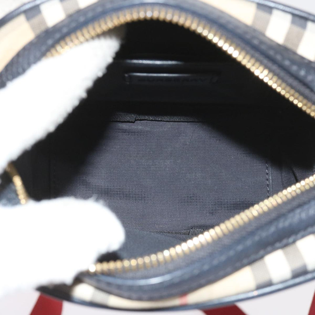 Top Quality Burberry Nova Check Shoulder Bag Nylon Canvas Beige Auth 58996A