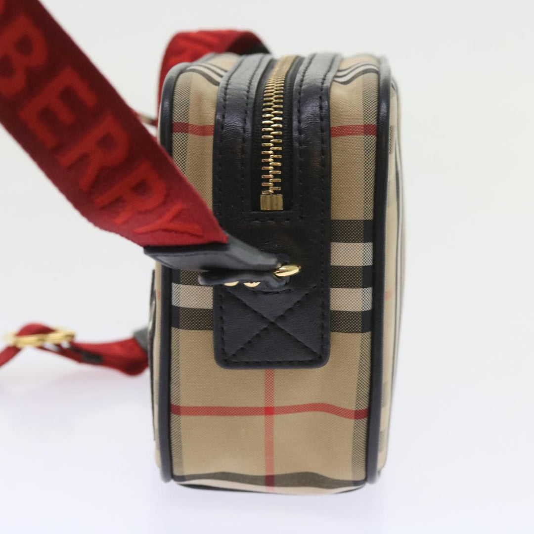 Top Quality Burberry Nova Check Shoulder Bag Nylon Canvas Beige Auth 58996A