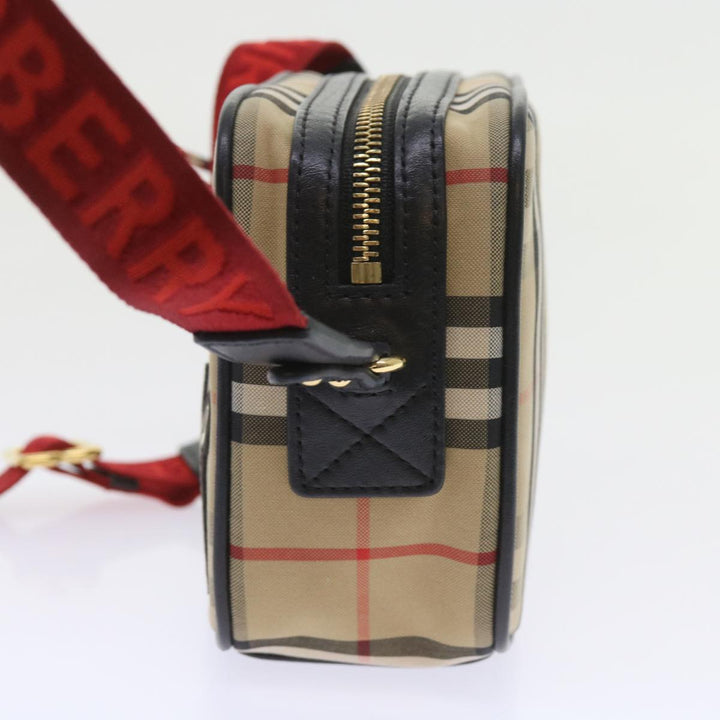 Top Quality Burberry Nova Check Shoulder Bag Nylon Canvas Beige Auth 58996A
