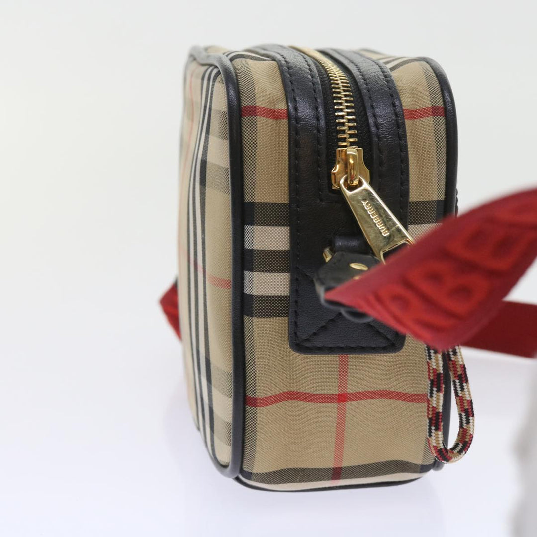 Top Quality Burberry Nova Check Shoulder Bag Nylon Canvas Beige Auth 58996A