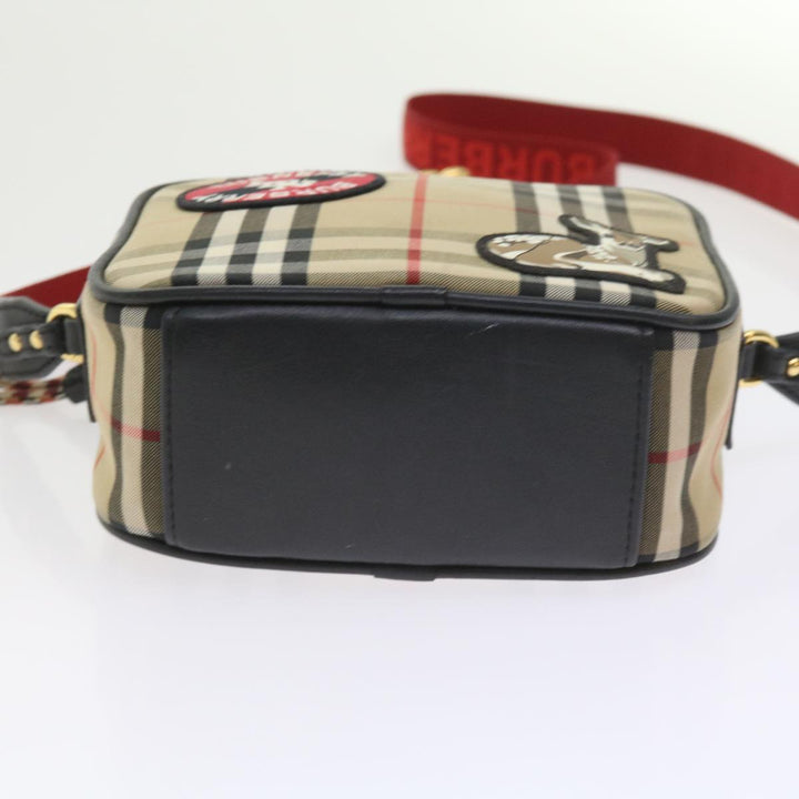 Top Quality Burberry Nova Check Shoulder Bag Nylon Canvas Beige Auth 58996A