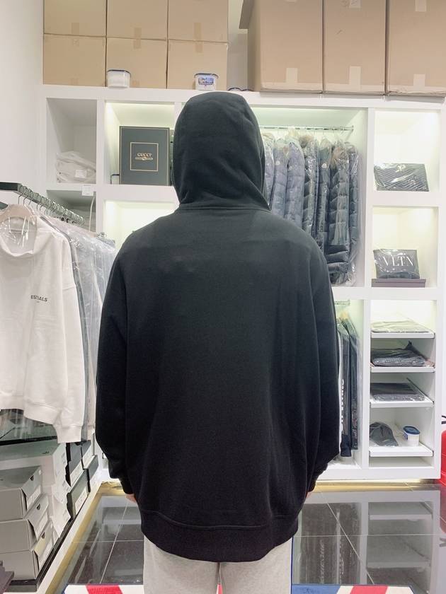 Burberry Contrasting Zip-Up Hoodie Black
