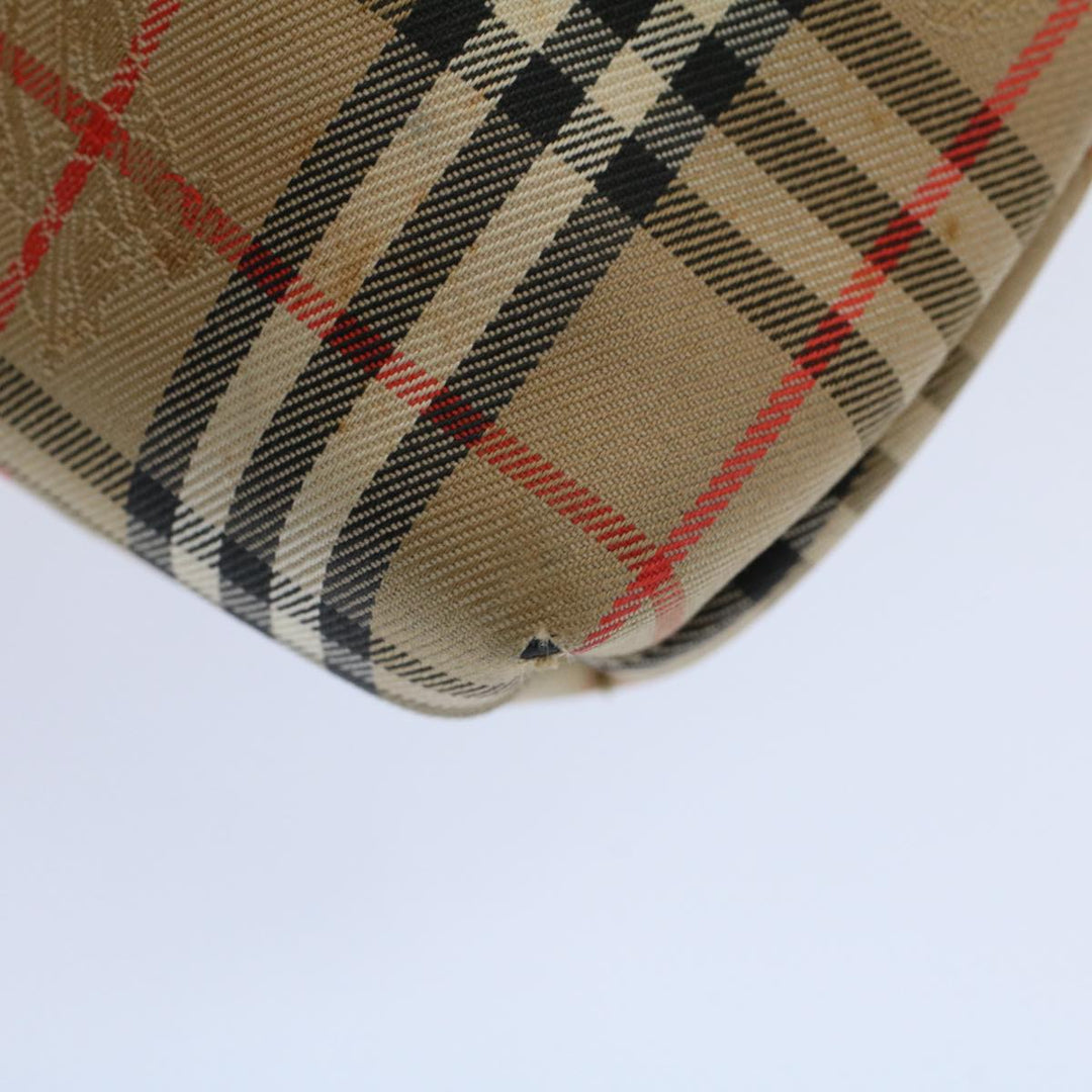 BurberrySs Nova Check Clutch Bag Nylon Canvas Beige Auth 59086