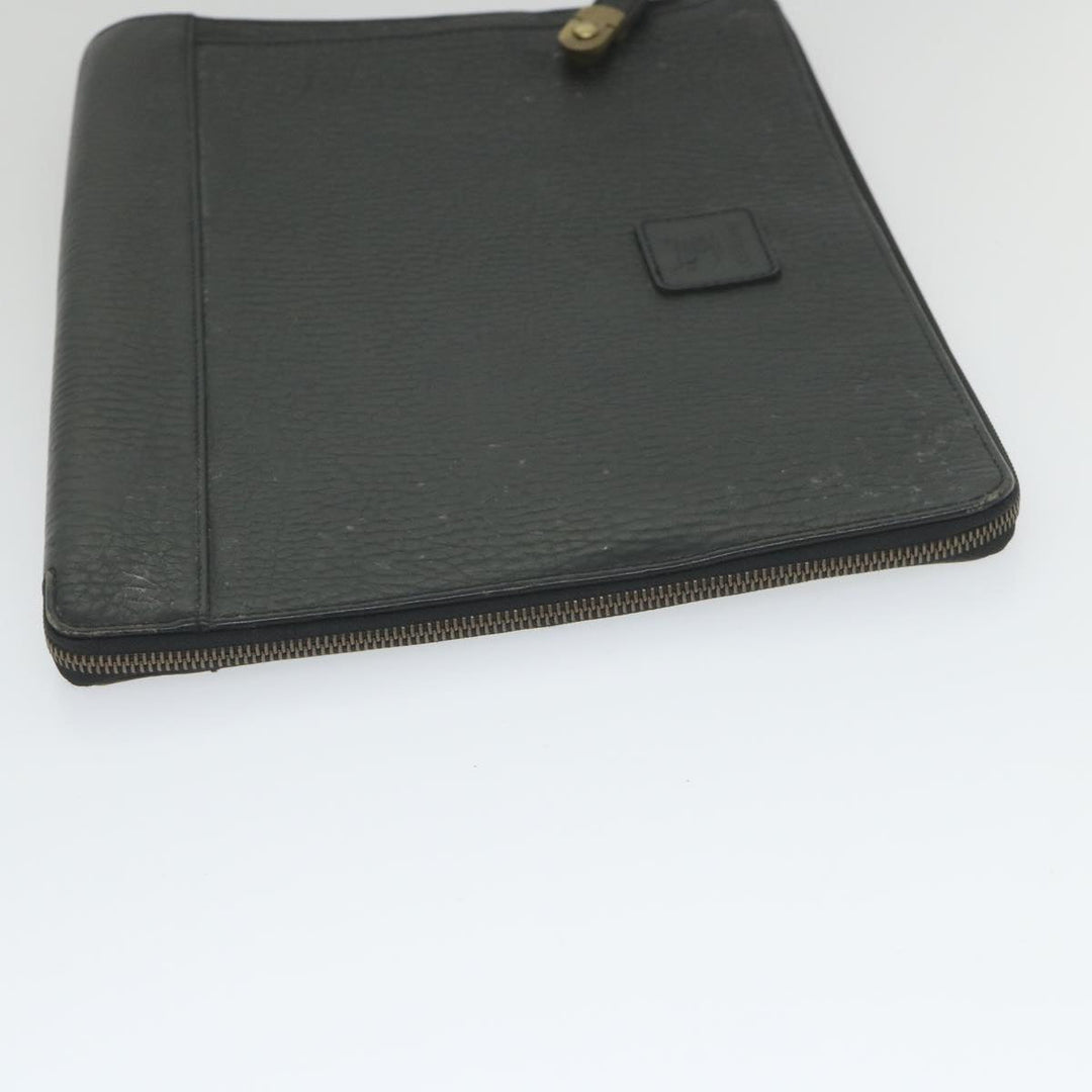 BurberrySs Briefcase Leather Black Auth 59094