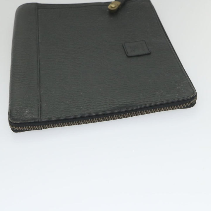 BurberrySs Briefcase Leather Black Auth 59094