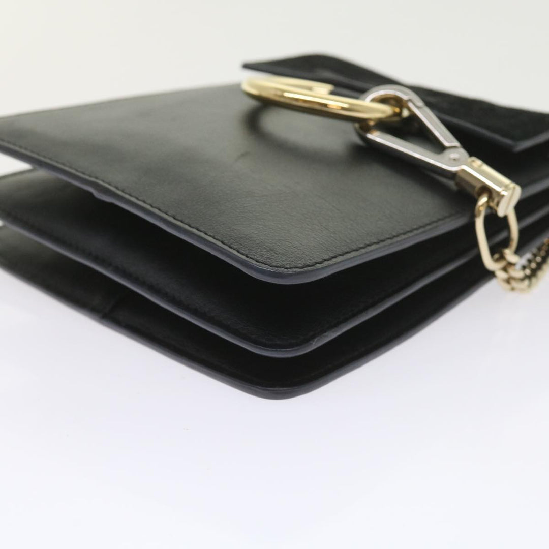 Chloe Shoulder Bag Suede Leather Black 59147