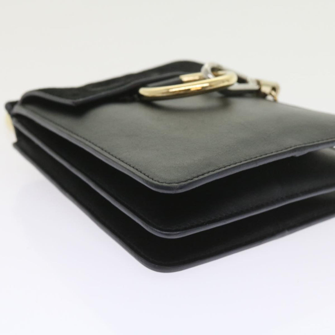 Chloe Shoulder Bag Suede Leather Black 59147
