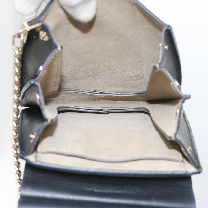 Chloe Shoulder Bag Suede Leather Black 59147
