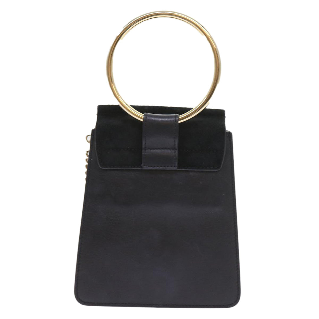 Chloe Shoulder Bag Suede Leather Black 59147