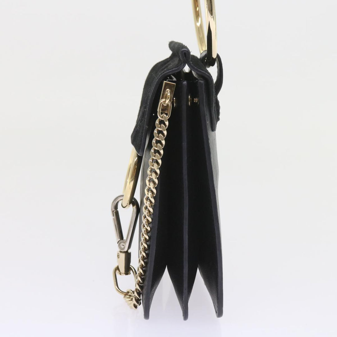 Chloe Shoulder Bag Suede Leather Black 59147