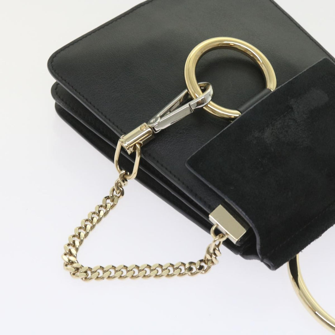 Chloe Shoulder Bag Suede Leather Black 59147