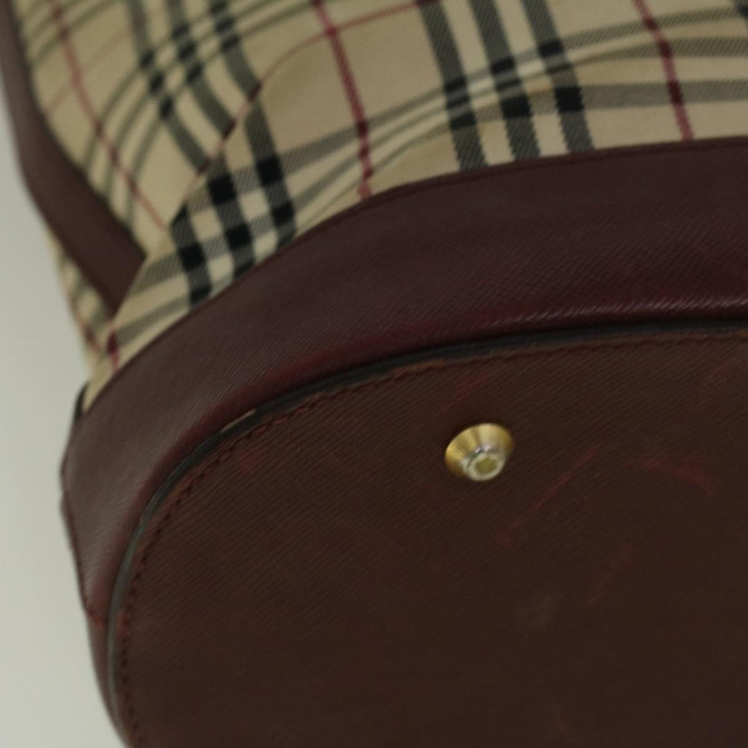 Burberry Nova Check Tote Bag Canvas Beige Auth 59255