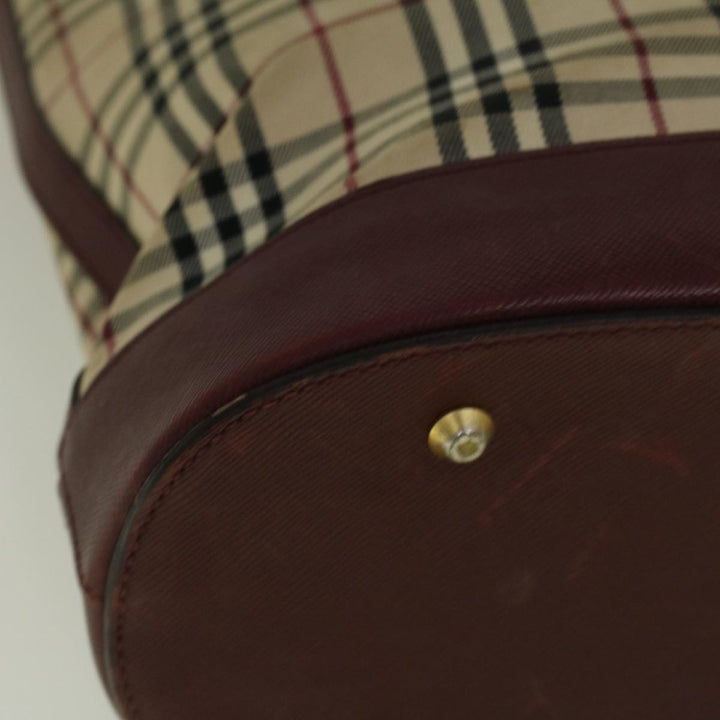 Burberry Nova Check Tote Bag Canvas Beige Auth 59255